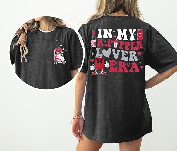 Drinks Oversized Shirt Women Funny Saying Graphic Tees Vintage Drinks Lover Short Sleeve Tops thumbnail 4