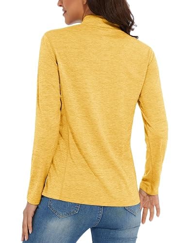 MAGCOMSEN Women's 1/4 Zip Shirts UPF 50+ Sun Protection Pullover Long Sleeve Quick Dry Workout Hiking Athletic Shirts thumbnail 2