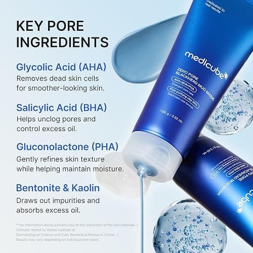medicube Zero Pore Blackhead Mud Mask - Pore Cleansing & Gentle Exfoliating | Blackhead-Removing Clay Mask with AHA BHA PHA, Pore Minimizing & Cooling Care, 3 Min Quick Dry, Korean Skincare 3.52 oz. thumbnail 3