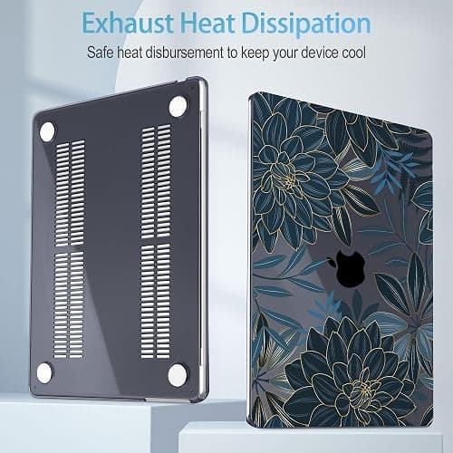 Mektron Case for 2026 MacBook Neo 13-inch A18 Pro chip A3404 Laptop Cover with 13-inch (Diagonal) Liquid Retina Display+ Keyboard Cover+ Screen Protector, Dahlia Flower C035 thumbnail 3
