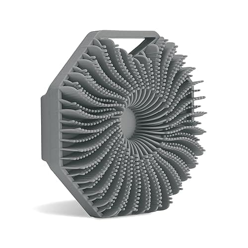 Sud Scrub® Antimicrobial Silicone Body Scrubber, Exfoliating Body Scrubber for Sensitive Skin, Eco Friendly Shower Scrubber for Body, Silicone Body Brush for Showering, Charcoal - Charcoal - Image 1