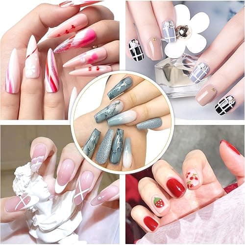Sularpek Nagel Pinsel Dünn, 5 Stück Nagel Art Liner Pinsel, Professional Nailart Pinsel Fineliner, Nageldesign Pinsel, Extrem Feine Borsten für DIY Nail Art Salon und Heimgebrauch (Weiß) thumbnail 7