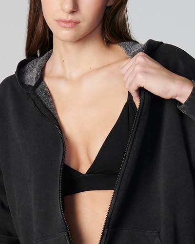 florence by mills Women's Cozy Crush Slouchy Sleeve Oversized Zip Hoodie thumbnail 4