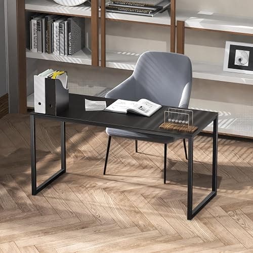 SHW Mission 40-Inch Home Office Computer Desk, Black thumbnail 8