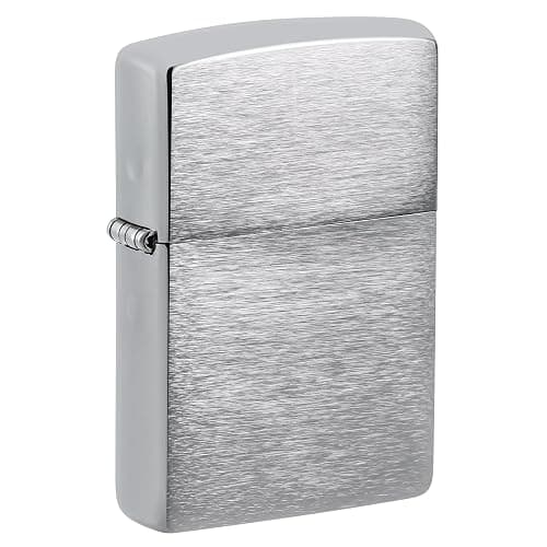 Zippo Classic Brushed Chrome Pocket Lighter - Windproof & Refillable Flip-Top Metal Lighter - Everyday Use Pocket Lighters - Luxury Lighters Made in USA thumbnail 6