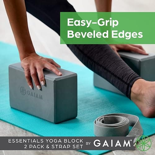 Gaiam Yoga Block - Supportive Latex-Free Eva Foam - Soft Non-Slip Surface with Beveled Edges for Yoga, Pilates, Meditation - Yoga Accessories for Stability, Balance, Deepen Stretches thumbnail 4
