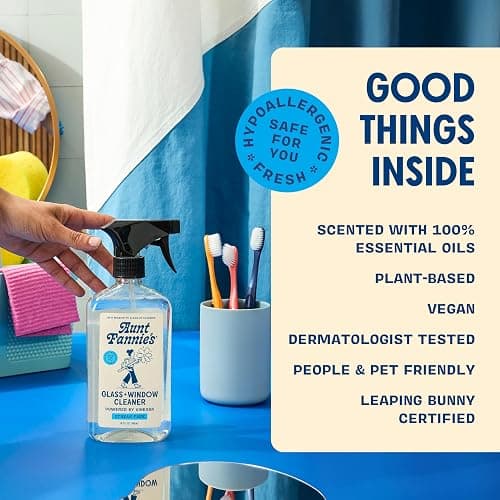 Aunt Fannie's Glass & Window Cleaning Vinegar Spray, Natural Streak-Free Spray, 16.9 Ounces (Pack of 1) thumbnail 5