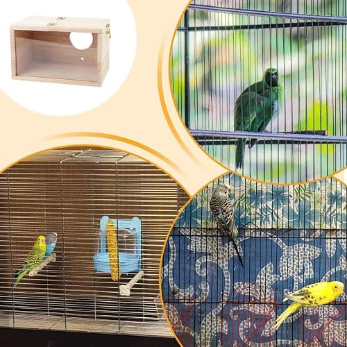 Parrot Breeding Box,Parrot Nesting House - Parrot Breeding Mating Box, Bird Nesting House, Parakeet Breeding Box for Cage, Budgies, Lovebirds, Cockatiel thumbnail 4
