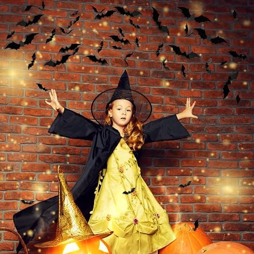 140pcs Bats Hallween Decorations Bats Wall Decor Realistic PVC 3D Black Scary Bat Sticker for Creepy Home Decor Halloween Party Decorations Supplies DIY Wall Decal Bathroom Indoor Halloween Decor thumbnail 7