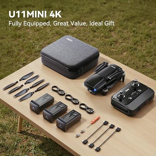 Ruko U11MINI 4K, Drones with Camera for Adults 4K Video 8K Photo, Under 249g, 3-Axis Gimbal EIS, 20000ft FPV Transmission, AI Takeoff/Landing, Auto Return, GPS with Beeper, Beginner (96-Min Flight) thumbnail 5