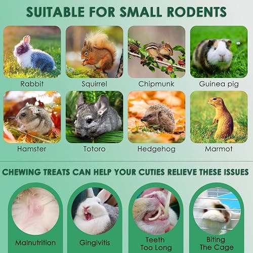 KATUMO Rabbit Chew Toys, Timothy Grass Treats Small Animal Molar Toys for Guinea Pig Hamster Bunny Chinchilla Gerbil, 150g / 5oz thumbnail 6