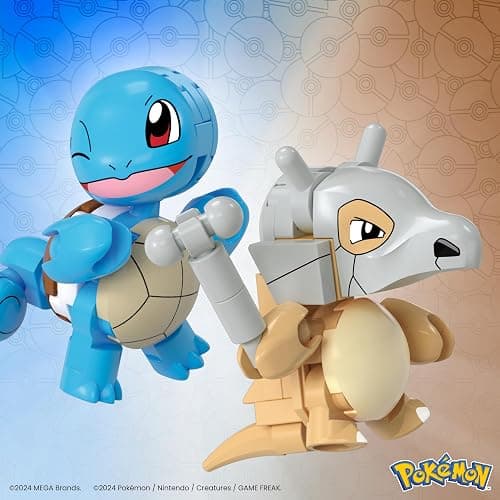 MEGA Pokémon Building Toys Set Squirtle & Cubone with 45 Pieces, 2 Poseable Characters and Poké Ball, 2 Inches Tall, for Kids thumbnail 2