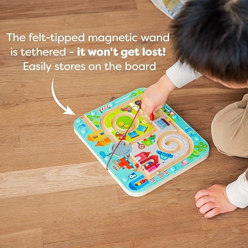 HABA Busy Board for Toddlers 2-4: Town Magnetic Maze Puzzle Game - Toddler Travel Toys for Preschoolers thumbnail 6