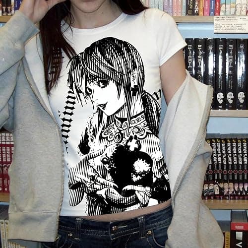 Graphic Tees Y2k Baby Tee Teens 2000s Vintage T Shirts Emo Grunge Printed Summer Crop Tops 2024 thumbnail 4