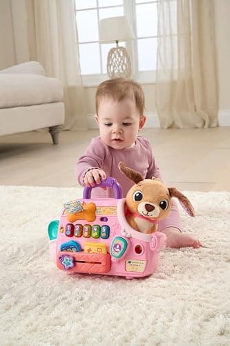VTech Baby Cutie Puppy Carrier, Interactive Role-Play Toy with 6 Accessories, Light-up Buttons with Music, Sounds & Phrases, Gift for Babies 9, 18, 24 months + thumbnail 2