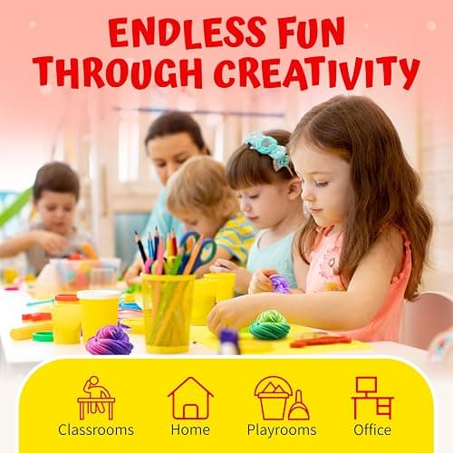 Playbees Color Changing Therapy Putty 12 Pack - Silly Mini Putty Thinking Slime for Sensory Play, Educational Games, Fidget Putty 8-15 - Heat Sensitive Magical Color Shifts - Slime Favors 0.5 Oz thumbnail 3
