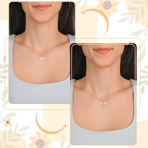 PANTIDE Christian Daisy Locket Necklace for Women - God Is Within Her She Will Not Fail Engraved Faith Religious Necklace Inspirational Stainless Steel Necklace Jewelry Birthday Gift - Gold thumbnail 4