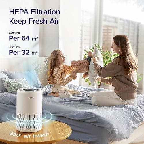 Levoit Smart HEPA Air Purifier for Allergies & Pets, 64m² Bedroom Home Coverage, Alexa & App Control, Ultra-Quiet Sleep Mode, Timer, Night Light, Removes Pollen Dust Odour Smoke, Core 200S thumbnail 7