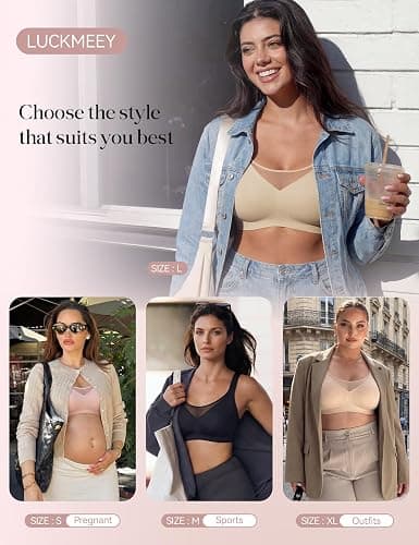 LUCKMEEY Jelly Bras for Women No Underwire Wireless Bras Removable Wide Straps (U/Cross) Push Up Mesh Seamless T-Shirt Bra thumbnail 6