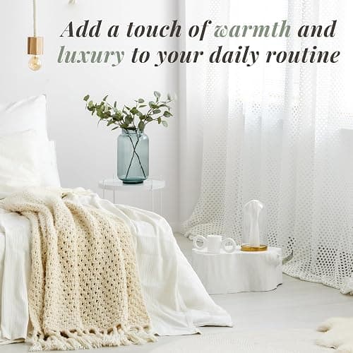 Zadro Countertop Towel Warmer with Stainless Steel Bucket for Spa and Bathroom, Timer 15/30/45/60 Minutes, Fits 1 Large Towel, Blanket, Bathrobe, PJs (White/Oak) thumbnail 7
