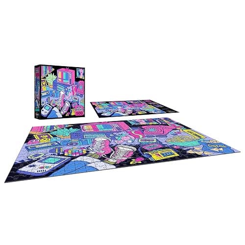 RoseArt - Neon Brights - 1980s - 500 Piece Jigsaw Puzzle, Retro-Inspired, Vibrant Neon Colors, Ages 12 and Up thumbnail 3
