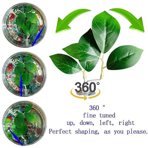 AncBace Fish Leaf Pad Fish Tank Accessories Aquarium Décor Simulating 3 pcs Adjustable Plastic Plants Betta Natural Habitat Playing Spawn Breed Rest Bed with Suction Cup Multi Leaf Design (3) thumbnail 4