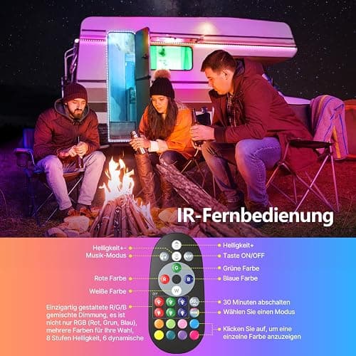 LED Strip 30m,Bluetooth RGB LED Streifen Farbwechsel LED Lichterkette 30M mit App Steuerung und Fernbedienung,Musik Sync,LED Band für Schlafzimmer Zuhause Schrankdek thumbnail 3