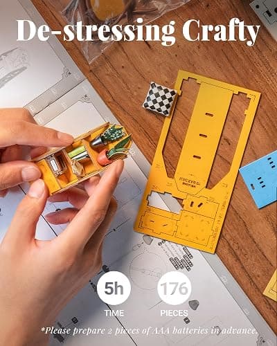 Rolife DIY Book Nook Kit Wooden 3D Puzzle Bookends 9.5" Garden House Miniature Kit with LED Bookshelf Decor Arts and Crafts for Adults Family Project Hobby Creative Gifts for Girls Boys Christmas thumbnail 5
