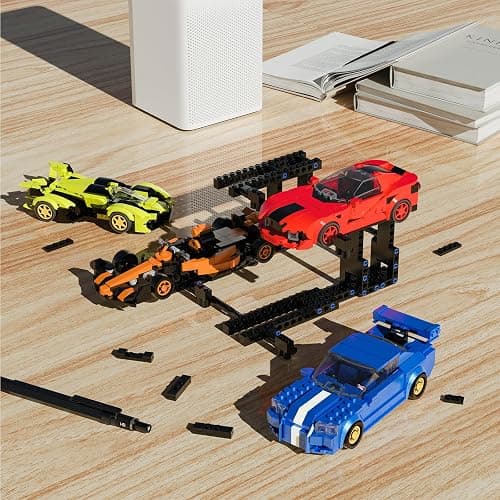 Display Stand for Lego Speed Champions Building Kit, 2 Layer Stand for Lego Car 77242 76923 76934 77240 77239 76914 76917 Model with Driver's Display, Collectible Gifts for Adults thumbnail 7