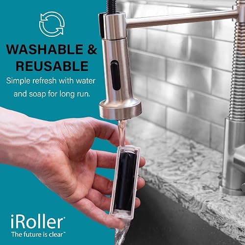 Screen Cleaner by iRoller - No Need for Spray or Wipes - Liquid Free iPad Screen Cleaner Roller Tool - Washable & Reusable - Phone Screen Cleaner Ideal for iPhone, Laptop, Computer Touchscreen - 3.5" thumbnail 6