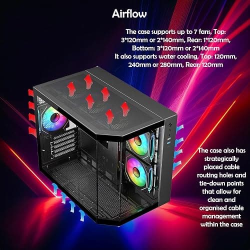 ionz Gaming PC - AMD Ryzen 5 5500, Nvidia RTX 3050, 16GB RAM, 1TB NVMe SSD, Windows 11, 500W 80+ PSU, WiFi, (Apex, Black) thumbnail 5