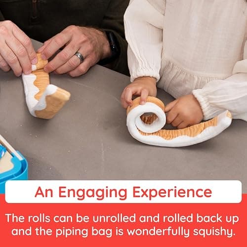 Fat Brain Toys Pretendables Cinnamon Roll Set, Pretend Play Food Sets for Kids Kitchen, Imaginative Play Kitchen Food for Ages 3 to 7 thumbnail 3
