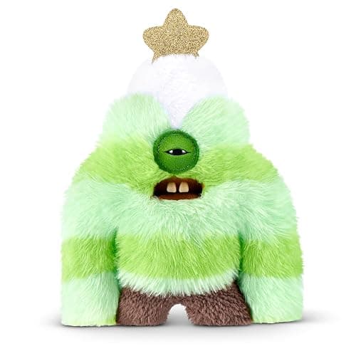 Fuggler Festive Fuggs 9 Inch Series 2 (Sasquooshmas Tree) by ZURU | Funny Ugly Monster with signature teeth, soft & huggable collectible plush, for fans & collectors, gift for tweens & teens - Image 1