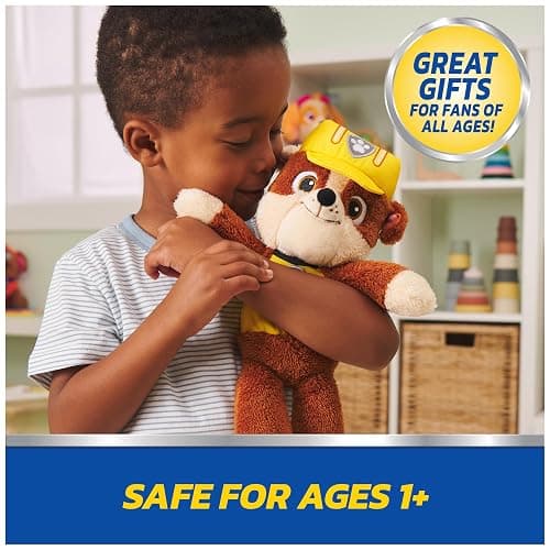 GUND PAW Patrol Official Rubble Take Along Buddy Plush Toy, Premium Stuffed Animal for Ages 1 & Up, Yellow/Brown, 13” thumbnail 4