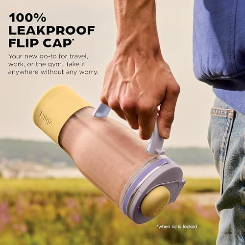 Ninja Blendboss™ | Personal Blender for Smoothies & Frozen Drinks | 26oz Travel Tumbler with LeakProof Lid, Chug Spout & Detachable Straw | Auto-iQ Technology | Lavender Lemonade | DB351PR thumbnail 5