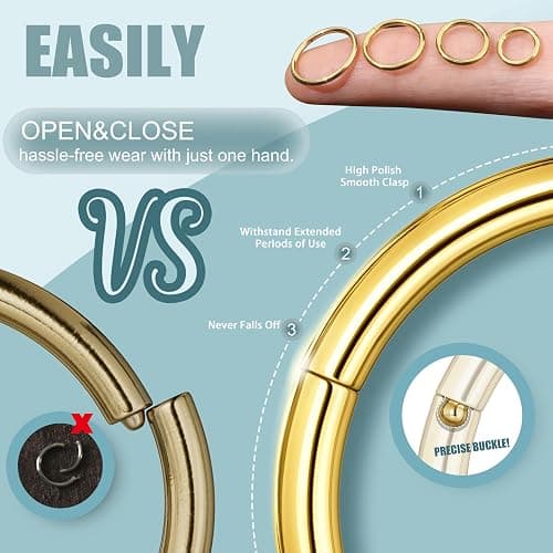 Gold Surgical Steel Nose Ring Set thumbnail 2