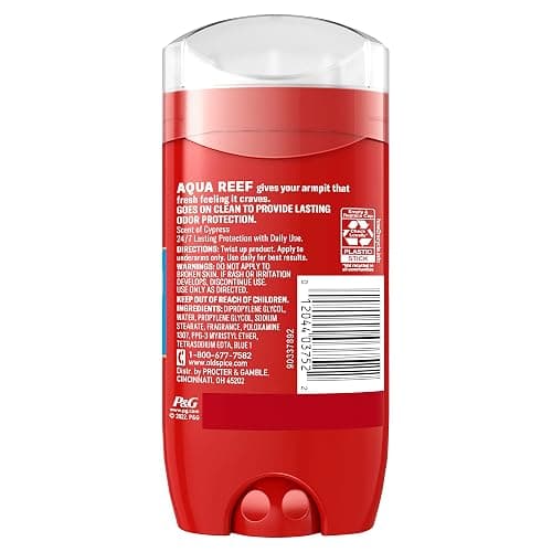 Old Spice Aluminum Free Deodorant for Men, 24/7 Odor Protection, 24/7 Freshness & Lasting Scent, Aqua Reef with Cypress Scent, 3.0 oz with Travel Size Swagger Body Wash (Pack of 4) thumbnail 7