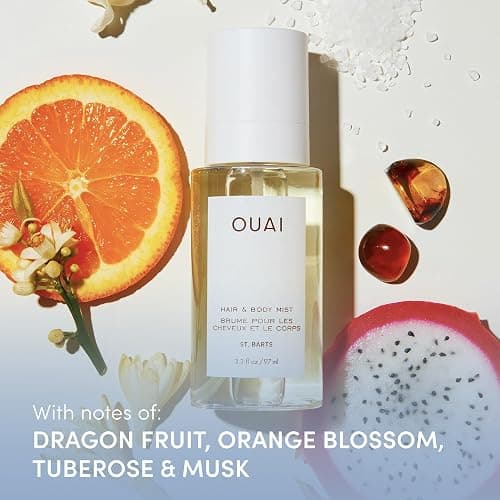 OUAI St. Barts Travel Bundle - Includes Travel Size Scalp & Body Scrub, Foaming Shower Gel, Hydrating Cream, and Hair & Body Mist (4 Count, 3.4 Oz/3.4 Oz/3 Oz/3.3 Oz) thumbnail 2