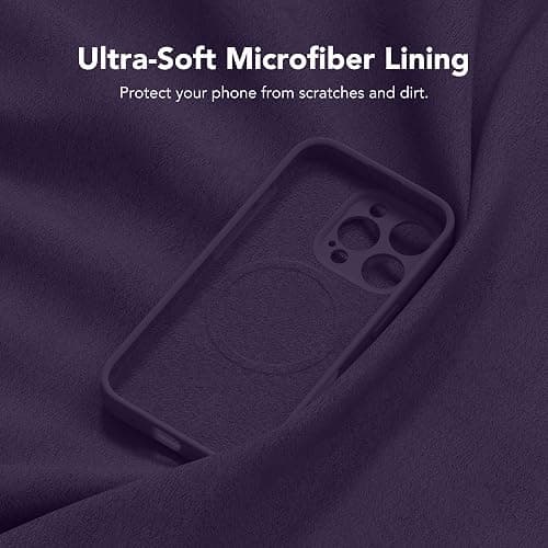 SuydanBox Magnetic for iPhone 16 Pro Case, Compatible with MagSafe, [Full Camera Protection][Screen Protector] Silicone Shockproof Protective Phone Case for iPhone 16 Pro 6.3", Deep Purple thumbnail 7