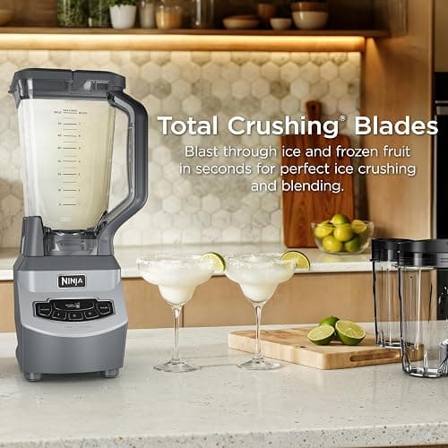 Ninja BL660C Professional Countertop Blender With 1100-Watt Base,72Oz Total Crushing Pitcher and(2)16 Oz Cups For Frozen Drinksand Smoothies,Silver/Gray,1100W,(Canadian Version)Silver/Grey,7.8 Pounds thumbnail 4