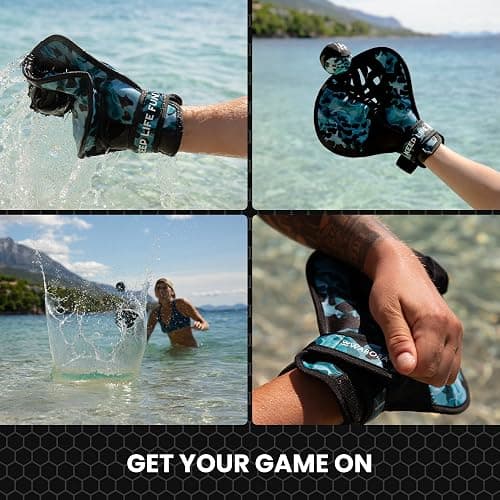 Waboba Catch Water Glove Pro Water Bouncing Ball Set - for Beach Games & Swimming Pool Toys – Baseball Style Mitt for Catching Water Balls – One Size Ambidextrous Design thumbnail 3