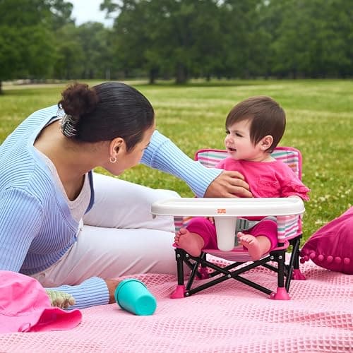 Bright Starts Disney Minnie Mouse Pop 'N Sit Portable Booster, Indoor/Outdoor Use, Floor Seat with Feeding Tray, 6 Mos - 3 Yrs thumbnail 12