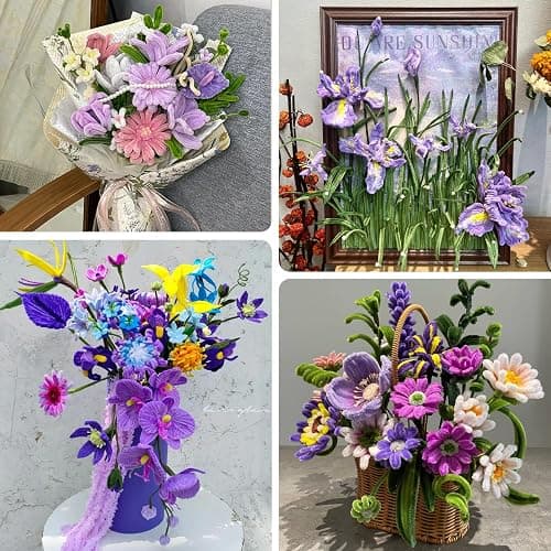 GUWINA 300Pcs Purple Pipe Cleaners 12'' Long 0.3'' Thick, Fluffy Chenille Stems Set for DIY Arts & Crafts, Colored Fuzzy Sticks Craft Supplies for Making Flowers & Festive Decorations(Gradient Purple) thumbnail 6