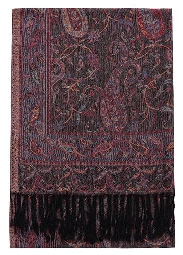 Umjetnost Womens Soft Silky Pashmina Rave Scarf Paisley Pattern Pashmina Shawl Wrap with Fringes thumbnail 3
