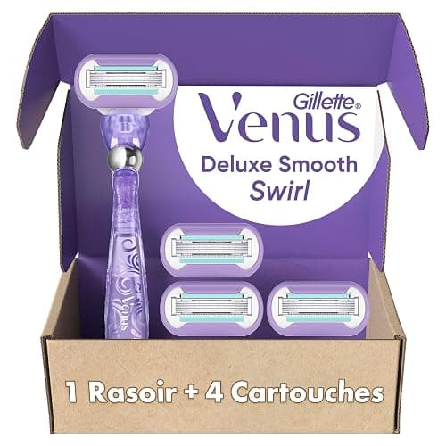 Gillette Razor for Women, Venus Razors Extra Smooth Contour, 5-Blade Cartridges, 1 Handle + 4 Refills + Pivoting Head + Shower Holder thumbnail 2