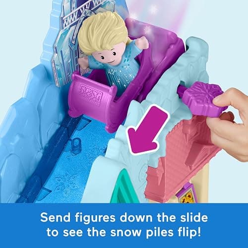 Fisher-Price Little People Toddler Toy Disney Frozen Arendelle Sledding Adventures Playset with Figures for Pretend Play Ages 18+ Months thumbnail 3