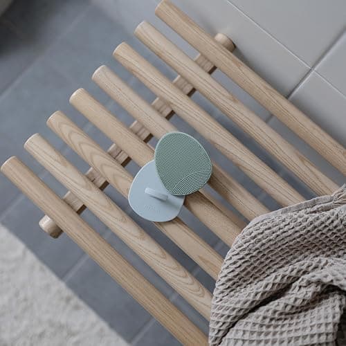 mushie Baby Bath Cradle Cap Brush | Soft Silicone Bristles for Dry Skin, Eczema, & Cradle Cap Treatment | 2-Pack (Natural/Cambridge Blue) - Natural/Cambridge Blue thumbnail 6