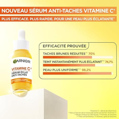 GARNIER - SkinActive Vitamine C - Crème Sorbet Hydratante Fresh & Bright (85 ml) + Sérum Jour Vitamine C (30 ml) - Réduit Les Taches Brunes, Unifie & Boost l’Éclat du Teint - Tous Types de Peaux thumbnail 3