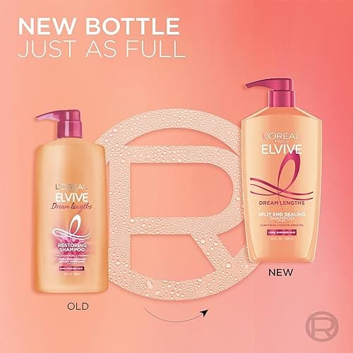 L'Oreal Paris Elvive Dream Lengths Shampoo and Conditioner Kit, Paraben Free, 1 kit - Shampoo & Conditioner set - 28 Fl Oz (Pack of 2) thumbnail 4