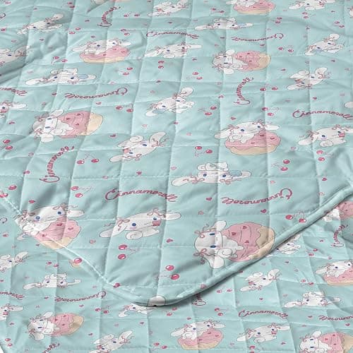 Sanrio Cinnamoroll Cherry Cupcake Quilted Throw, Comfy Throw, Adults Boys Girls, Soft Lightweight for Chair or Couch, 60 x 80 inches thumbnail 3